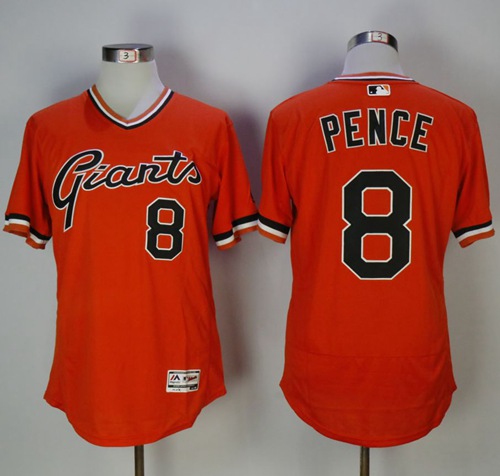 Giants #8 Hunter Pence Orange Flexbase Authentic Collection Cooperstown Stitched MLB Jersey Giants #8 Hunter Pence Orange Flexbase Authentic Collection Cooperstown Stitched MLB Jersey