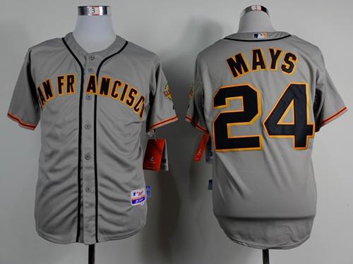 Giants #24 Willie Mays Grey Road Cool Base Stitched MLB Jersey Giants #24 Willie Mays Grey Road Cool Base Stitched MLB Jersey