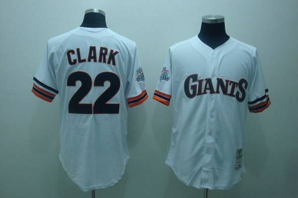 Mitchell and Ness 1989 Giants #22 Will Clark Stitched White Throwback MLB Jersey Mitchell and Ness 1989 Giants #22 Will Clark Stitched White Throwback MLB Jersey