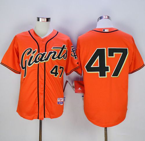 Giants #47 Johnny Cueto Orange Alternate Cool Base Stitched MLB Jersey Giants #47 Johnny Cueto Orange Alternate Cool Base Stitched MLB Jersey