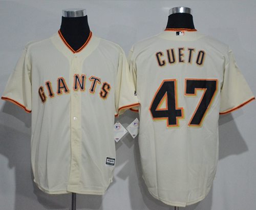 Giants #47 Johnny Cueto Cream New Cool Base Stitched MLB Jersey Giants #47 Johnny Cueto Cream New Cool Base Stitched MLB Jersey
