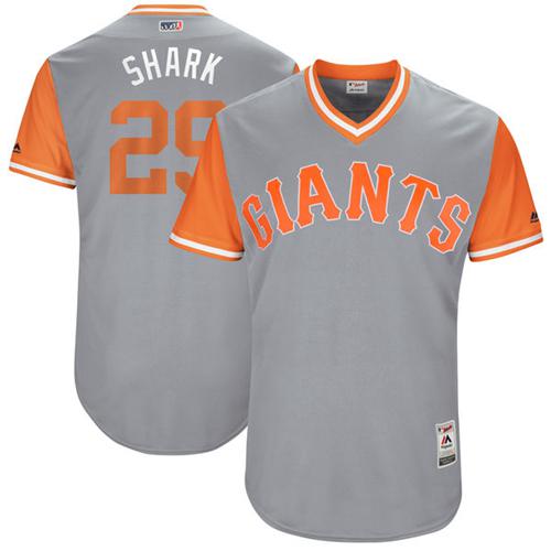 Giants #29 Jeff Samardzija Gray 