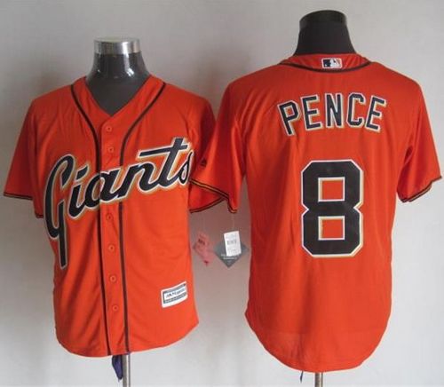 Giants #8 Hunter Pence Orange Alternate New Cool Base Stitched MLB Jersey Giants #8 Hunter Pence Orange Alternate New Cool Base Stitched MLB Jersey