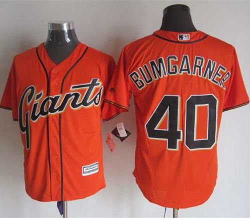 Giants #40 Madison Bumgarner Orange Alternate New Cool Base Stitched MLB Jersey Giants #40 Madison Bumgarner Orange Alternate New Cool Base Stitched MLB Jersey
