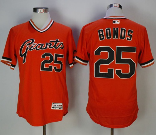 Giants #25 Barry Bonds Orange Flexbase Authentic Collection Cooperstown Stitched MLB Jersey Giants #25 Barry Bonds Orange Flexbase Authentic Collection Cooperstown Stitched MLB Jersey