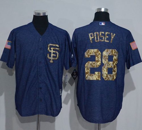 Giants #28 Buster Posey Denim Blue Salute to Service Stitched MLB Jersey Giants #28 Buster Posey Denim Blue Salute to Service Stitched MLB Jersey