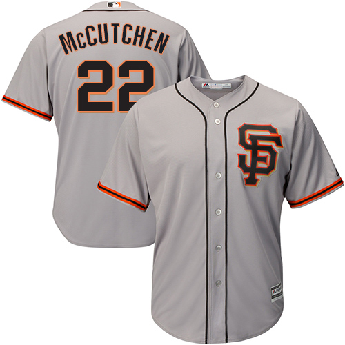 Giants #22 Andrew McCutchen Grey New Cool Base Road 2 Stitched MLB Jersey Giants #22 Andrew McCutchen Grey New Cool Base Road 2 Stitched MLB Jersey