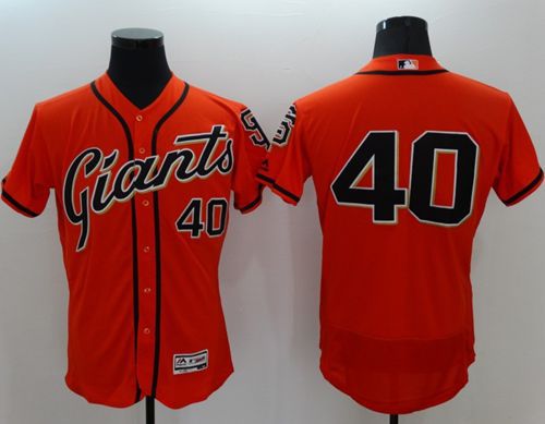 Giants #40 Madison Bumgarner Orange Flexbase Authentic Collection Stitched MLB Jersey Giants #40 Madison Bumgarner Orange Flexbase Authentic Collection Stitched MLB Jersey
