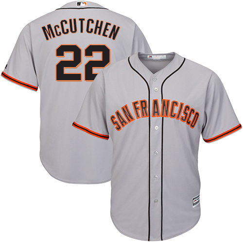 Giants #22 Andrew McCutchen Grey New Cool Base Road Stitched MLB Jersey Giants #22 Andrew McCutchen Grey New Cool Base Road Stitched MLB Jersey