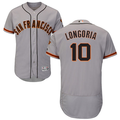 Giants #10 Evan Longoria Grey Flexbase Authentic Collection Road Stitched MLB Jersey Giants #10 Evan Longoria Grey Flexbase Authentic Collection Road Stitched MLB Jersey