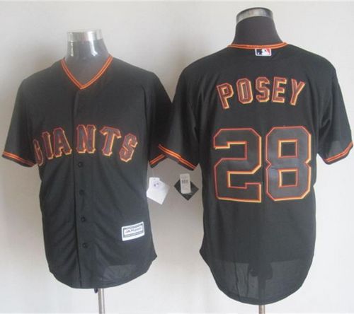 Giants #28 Buster Posey Black New Cool Base Stitched MLB Jersey Giants #28 Buster Posey Black New Cool Base Stitched MLB Jersey