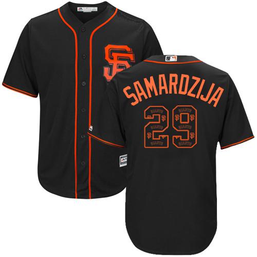 Giants #29 Jeff Samardzija Black Team Logo Fashion Stitched MLB Jersey Giants #29 Jeff Samardzija Black Team Logo Fashion Stitched MLB Jersey