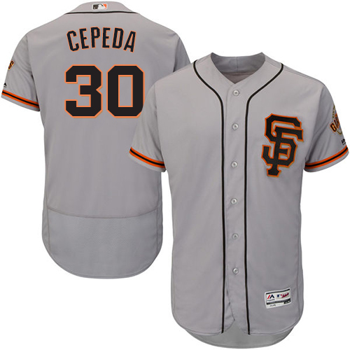 Giants #30 Orlando Cepeda Grey Flexbase Authentic Collection Road 2 Stitched MLB Jersey Giants #30 Orlando Cepeda Grey Flexbase Authentic Collection Road 2 Stitched MLB Jersey