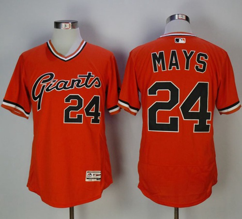 Giants #24 Willie Mays Orange Flexbase Authentic Collection Cooperstown Stitched MLB Jersey Giants #24 Willie Mays Orange Flexbase Authentic Collection Cooperstown Stitched MLB Jersey