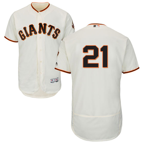 Giants #21 Deion Sanders Cream Flexbase Authentic Collection Stitched MLB Jersey Giants #21 Deion Sanders Cream Flexbase Authentic Collection Stitched MLB Jersey