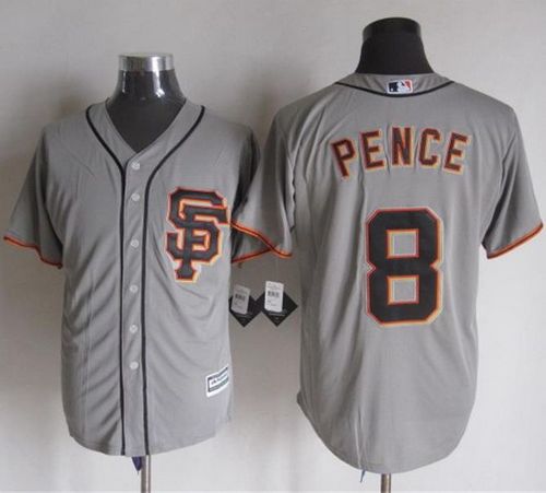 Giants #8 Hunter Pence Grey Road 2 New Cool Base Stitched MLB Jersey Giants #8 Hunter Pence Grey Road 2 New Cool Base Stitched MLB Jersey