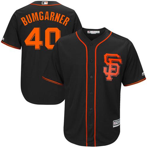 Giants #40 Madison Bumgarner Black Alternate New Cool Base Stitched MLB Jersey Giants #40 Madison Bumgarner Black Alternate New Cool Base Stitched MLB Jersey