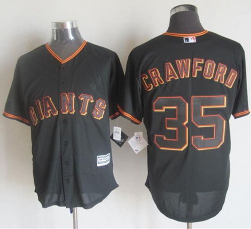 Giants #35 Brandon Crawford Black New Cool Base Stitched MLB Jersey Giants #35 Brandon Crawford Black New Cool Base Stitched MLB Jersey