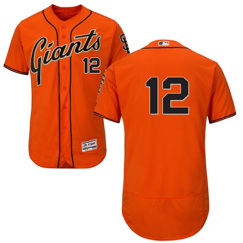 Giants #12 Joe Panik Orange Flexbase Authentic Collection Stitched MLB Jersey Giants #12 Joe Panik Orange Flexbase Authentic Collection Stitched MLB Jersey