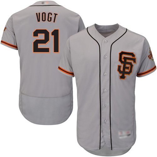 Giants #21 Stephen Vogt Grey Flexbase Authentic Collection Road 2 Stitched MLB Jersey Giants #21 Stephen Vogt Grey Flexbase Authentic Collection Road 2 Stitched MLB Jersey