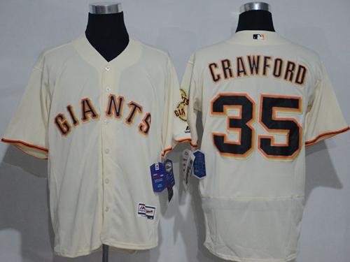 Giants #35 Brandon Crawford Cream Flexbase Authentic Collection Stitched MLB Jersey Giants #35 Brandon Crawford Cream Flexbase Authentic Collection Stitched MLB Jersey