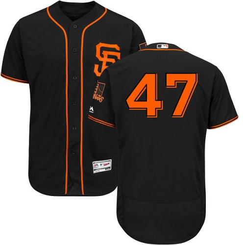Giants #47 Johnny Cueto Black Flexbase Authentic Collection Alternate Stitched MLB Jersey Giants #47 Johnny Cueto Black Flexbase Authentic Collection Alternate Stitched MLB Jersey