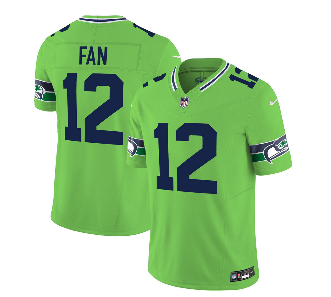 Men's Seattle Seahawks #12 Fan 2023 F.U.S.E. Green Limited Stitched Football Jersey Men's Seattle Seahawks #12 Fan 2023 F.U.S.E. Green Limited Stitched Football Jersey