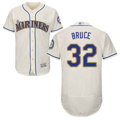 Mariners #32 Jay Bruce Cream Flexbase Authentic Collection Stitched MLB Jersey Mariners #32 Jay Bruce Cream Flexbase Authentic Collection Stitched MLB Jersey