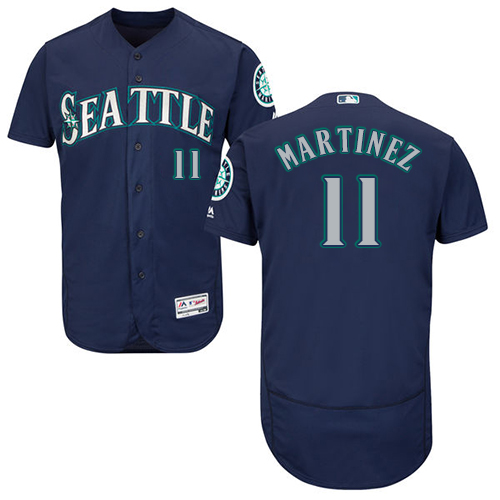 Mariners #11 Edgar Martinez Navy Blue Flexbase Authentic Collection Stitched MLB Jersey Mariners #11 Edgar Martinez Navy Blue Flexbase Authentic Collection Stitched MLB Jersey