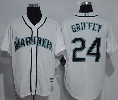 Mariners #24 Ken Griffey White New Cool Base Stitched MLB Jersey Mariners #24 Ken Griffey White New Cool Base Stitched MLB Jersey