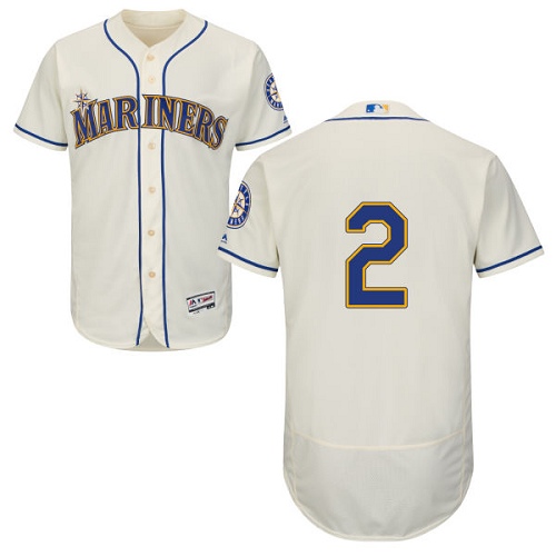 Mariners #2 Jean Segura Cream Flexbase Authentic Collection Stitched MLB Jersey Mariners #2 Jean Segura Cream Flexbase Authentic Collection Stitched MLB Jersey