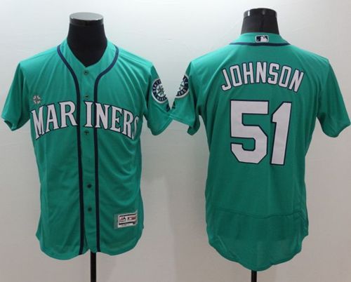 Mariners #51 Randy Johnson Green Flexbase Authentic Collection Stitched MLB Jersey Mariners #51 Randy Johnson Green Flexbase Authentic Collection Stitched MLB Jersey