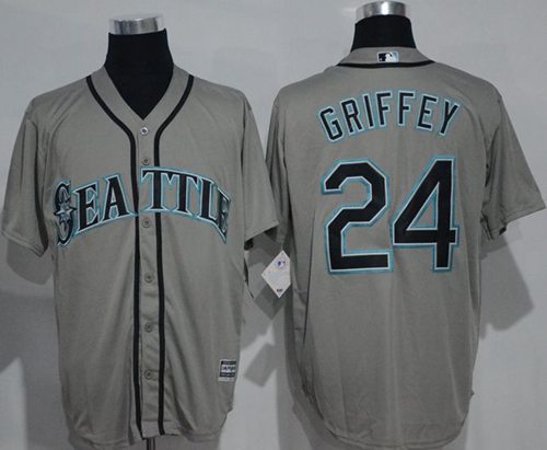 Mariners #24 Ken Griffey Grey New Cool Base Stitched MLB Jersey Mariners #24 Ken Griffey Grey New Cool Base Stitched MLB Jersey