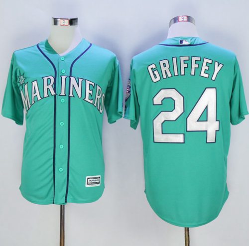 Mariners #24 Ken Griffey Green New Cool Base Stitched MLB Jersey Mariners #24 Ken Griffey Green New Cool Base Stitched MLB Jersey