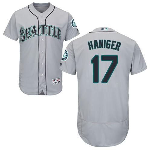 Mariners #17 Mitch Haniger Grey Flexbase Authentic Collection Stitched MLB Jersey Mariners #17 Mitch Haniger Grey Flexbase Authentic Collection Stitched MLB Jersey