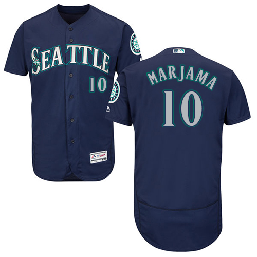 Mariners #10 Mike Marjama Navy Blue Flexbase Authentic Collection Stitched MLB Jersey Mariners #10 Mike Marjama Navy Blue Flexbase Authentic Collection Stitched MLB Jersey