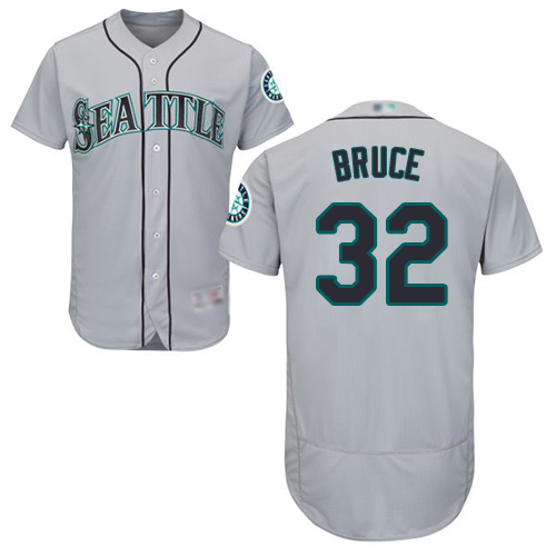 Mariners #32 Jay Bruce Grey Flexbase Authentic Collection Stitched MLB Jersey Mariners #32 Jay Bruce Grey Flexbase Authentic Collection Stitched MLB Jersey