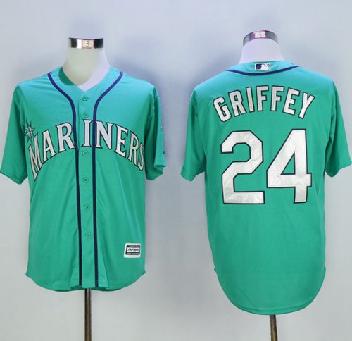 Mariners #24 Ken Griffey Green New Cool Base 2016 Hall Of Fame Patch Stitched MLB Jersey Mariners #24 Ken Griffey Green New Cool Base 2016 Hall Of Fame Patch Stitched MLB Jersey