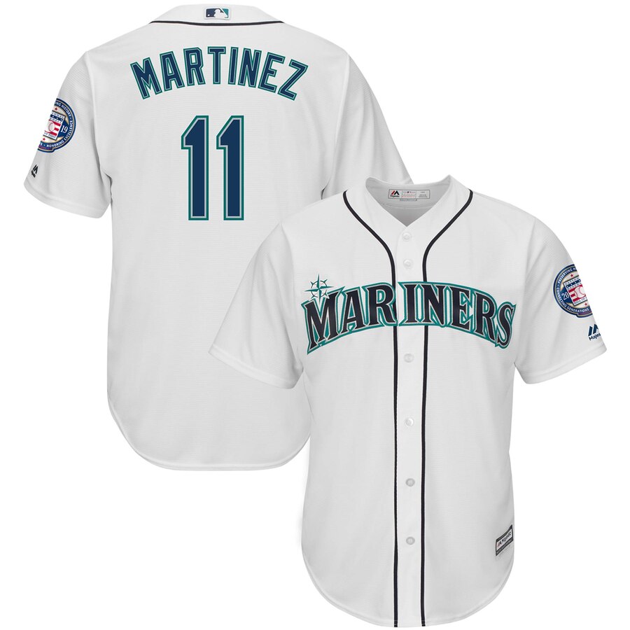 Seattle Mariners #11 Edgar Martinez Majestic 2019 Hall of Fame Induction Home Cool Base Player Jersey White Seattle Mariners #11 Edgar Martinez Majestic 2019 Hall of Fame Induction Home Cool Base Player Jersey White