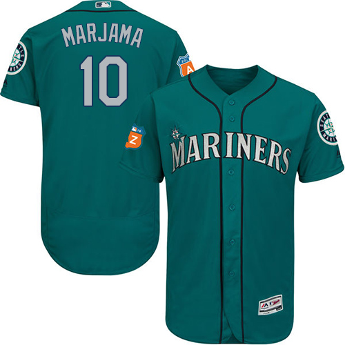 Mariners #10 Mike Marjama Green Flexbase Authentic Collection Stitched MLB Jersey Mariners #10 Mike Marjama Green Flexbase Authentic Collection Stitched MLB Jersey