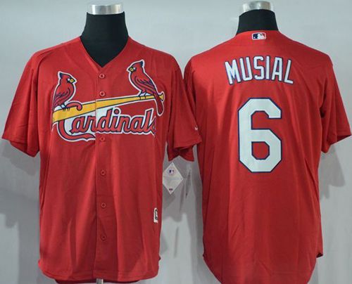 Cardinals #6 Stan Musial Red New Cool Base Stitched MLB Jersey Cardinals #6 Stan Musial Red New Cool Base Stitched MLB Jersey