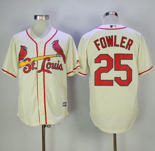Cardinals #25 Dexter Fowler Cream New Cool Base Stitched MLB Jersey Cardinals #25 Dexter Fowler Cream New Cool Base Stitched MLB Jersey