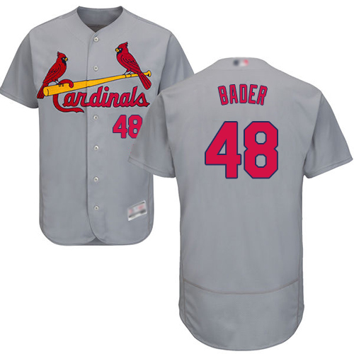 Cardinals #48 Harrison Bader Grey Flexbase Authentic Collection Stitched MLB Jersey Cardinals #48 Harrison Bader Grey Flexbase Authentic Collection Stitched MLB Jersey