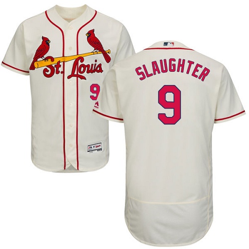 Cardinals #9 Enos Slaughter Cream Flexbase Authentic Collection Stitched MLB Jersey Cardinals #9 Enos Slaughter Cream Flexbase Authentic Collection Stitched MLB Jersey