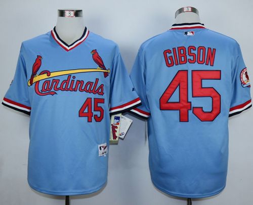 Cardinals #45 Bob Gibson Blue 1982 Turn Back The Clock Stitched MLB Jersey Cardinals #45 Bob Gibson Blue 1982 Turn Back The Clock Stitched MLB Jersey
