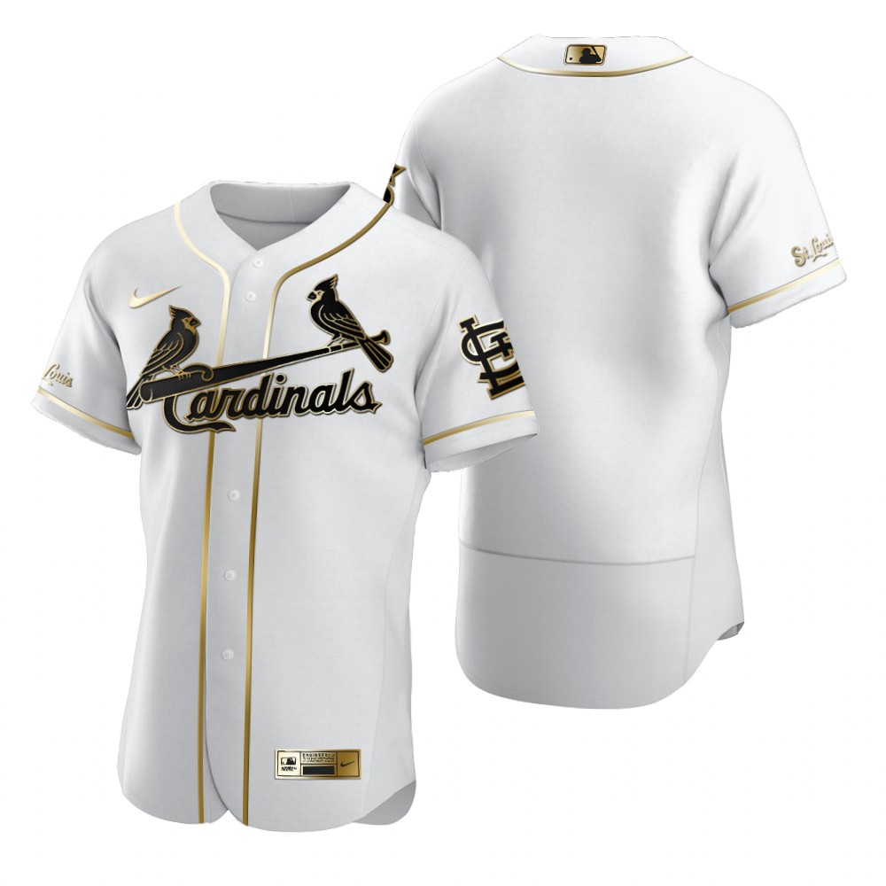 St. Louis Cardinals Blank White Nike Men's Authentic Golden Edition MLB Jersey St. Louis Cardinals Blank White Nike Men's Authentic Golden Edition MLB Jersey