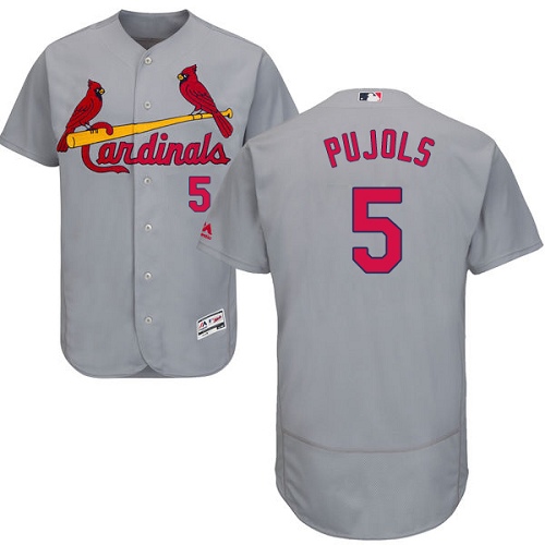 Cardinals #5 Albert Pujols Grey Flexbase Authentic Collection Stitched MLB Jersey Cardinals #5 Albert Pujols Grey Flexbase Authentic Collection Stitched MLB Jersey