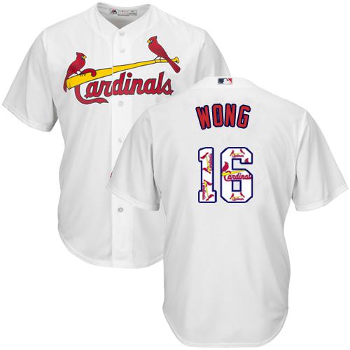 Cardinals #16 Kolten Wong White Team Logo Fashion Stitched MLB Jersey Cardinals #16 Kolten Wong White Team Logo Fashion Stitched MLB Jersey