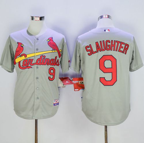 Cardinals #9 Enos Slaughter Grey Cool Base Stitched MLB Jersey Cardinals #9 Enos Slaughter Grey Cool Base Stitched MLB Jersey