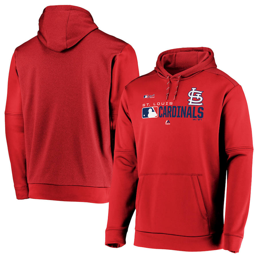 St. Louis Cardinals Majestic Authentic Collection Team Distinction Pullover Hoodie Red St. Louis Cardinals Majestic Authentic Collection Team Distinction Pullover Hoodie Red